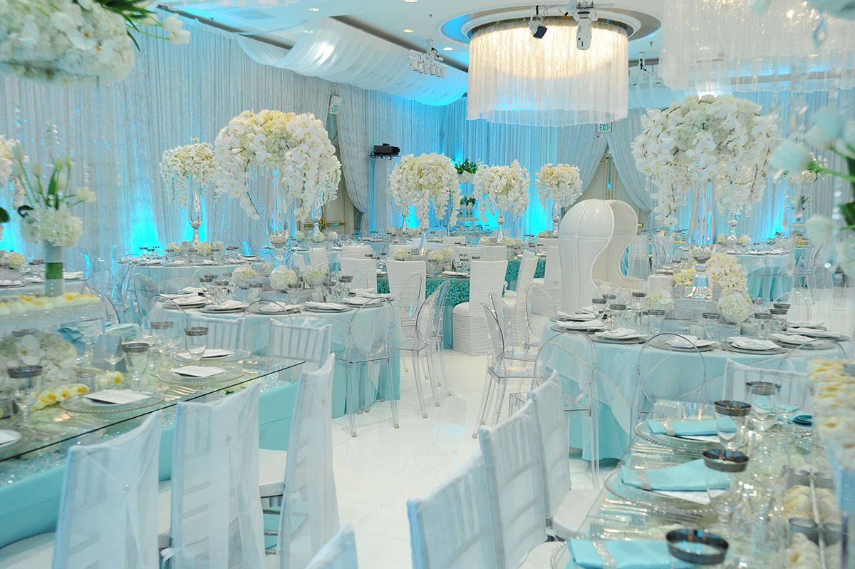 tiffany blue white and silver wedding